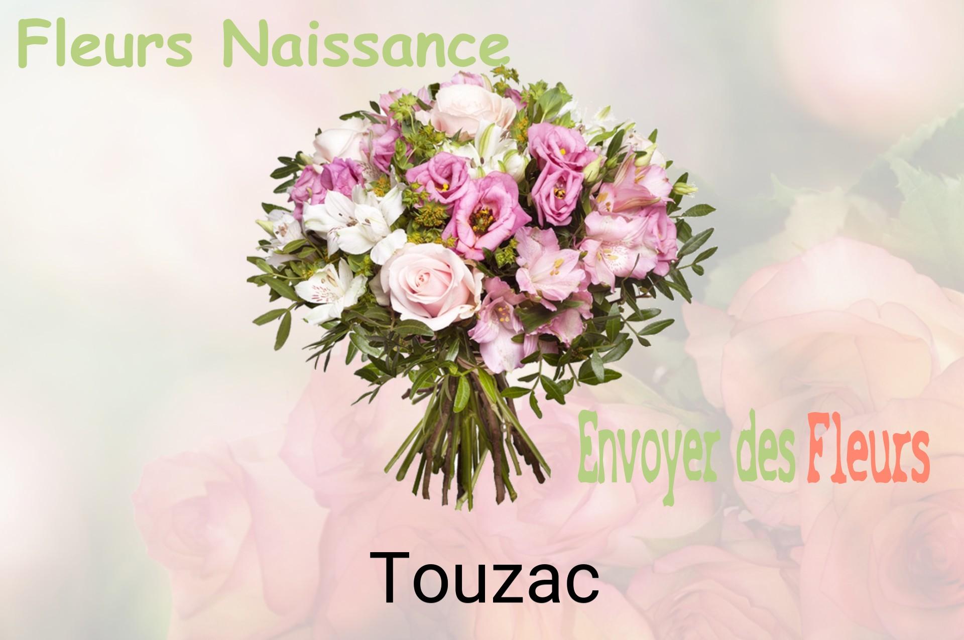 Bouquet de fleurs de naissance livré à Touzac